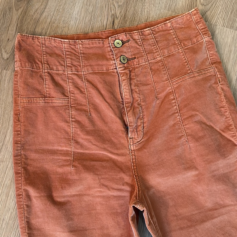 Free People Jayde cord flare jeans. Size 29 orange - Picture 5 of 7